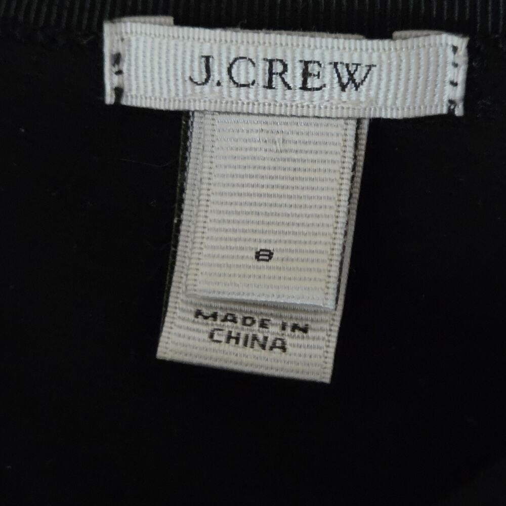 J.Crew 15874 Black Flared Ponte Day Wear Dress Sz 8 Fit & Flare FA12 - Picture 4 of 16